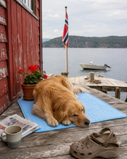 Frostcore Breeze™ – Kjølende Hundematte for varme dager